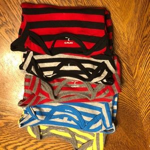 5 Carters Long Sleeve Striped Tees